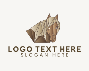 Geometric Brown Horse logo