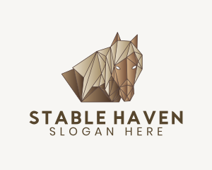 Geometric Brown Horse logo