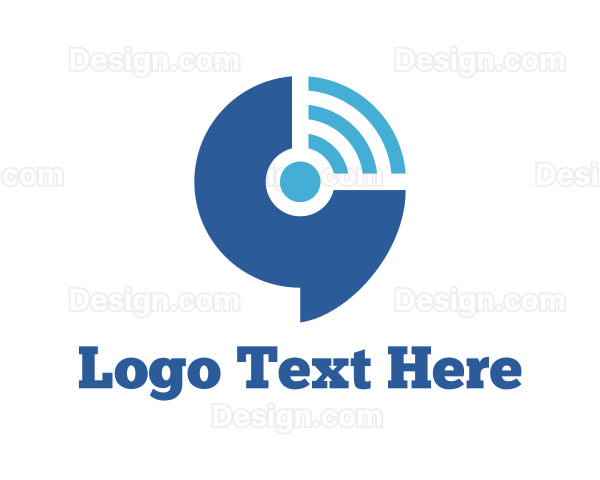 Wifi Speech Bubble Logo