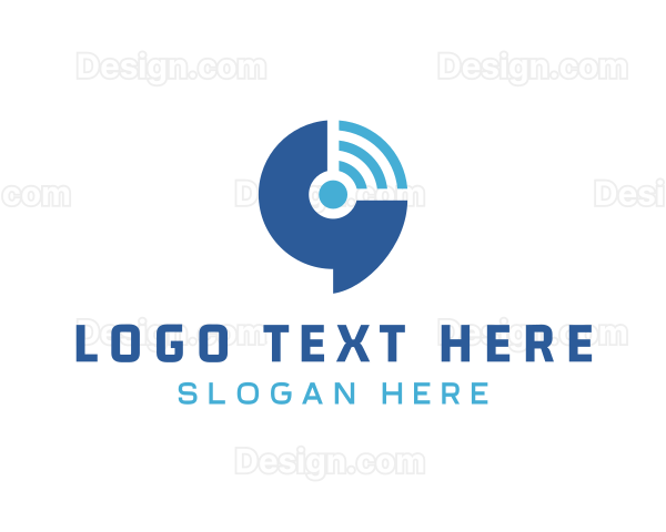 Wifi Chat Communication Logo