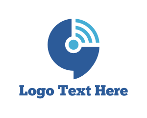 Sensor - Wifi Speech Bubble logo design