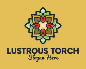 Floral Lantern Decoration logo design