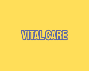 Yellow & Blue Outline Font Logo