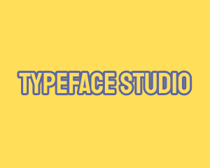 Yellow & Blue Outline Font logo