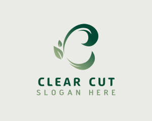 Organic Leaf Letter C logo design