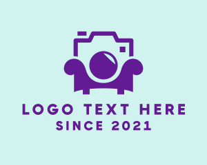 Photograph - Violet Camera Armchair logo design
