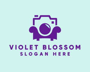 Violet Camera Armchair logo design