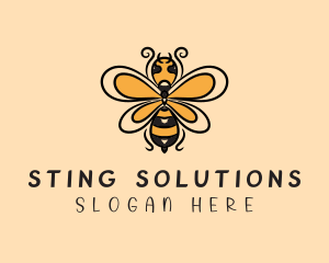 Yellow Wild Honeybee logo design