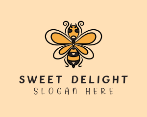 Yellow Wild Honeybee logo design