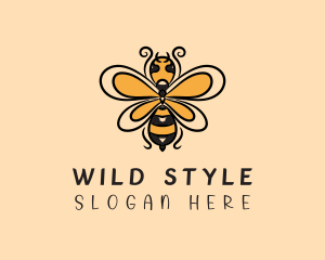 Yellow Wild Honeybee logo design