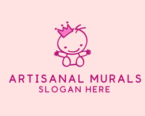 Pink Baby Princess logo design