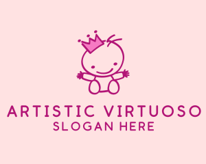 Pink Baby Princess logo design