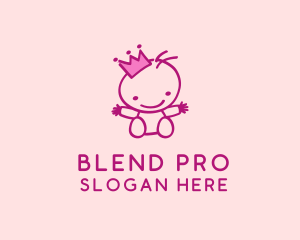 Pink Baby Princess logo design