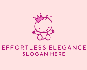 Pink Baby Princess logo design