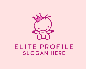 Pink Baby Princess logo design