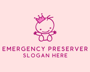 Pink Baby Princess logo design