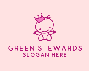 Pink Baby Princess logo design