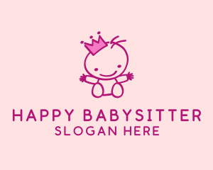 Pink Baby Princess logo design