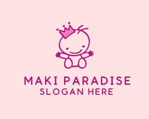 Pink Baby Princess logo design