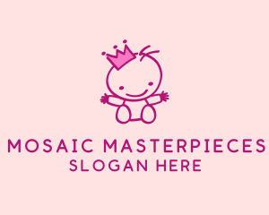 Pink Baby Princess logo design