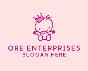 Pink Baby Princess logo design