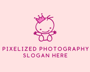 Pink Baby Princess logo design