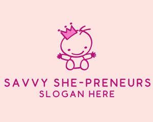 Pink Baby Princess logo design