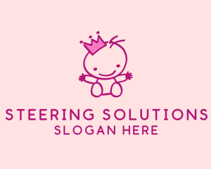 Pink Baby Princess logo design