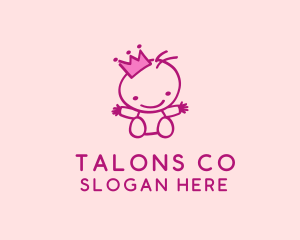 Pink Baby Princess logo design