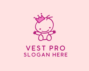 Pink Baby Princess logo design