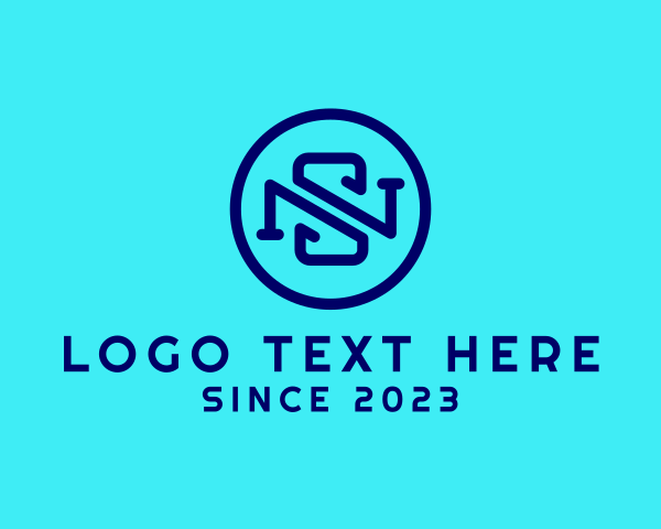 Letter Sn logo example 4