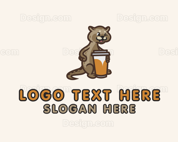 Cat Coffee Cup Logo