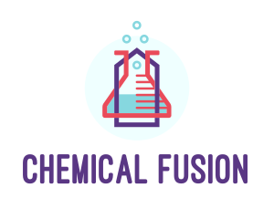 Laboratory Flask Experiment logo design