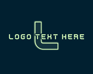 Futuristic Cyber Digital Neon logo