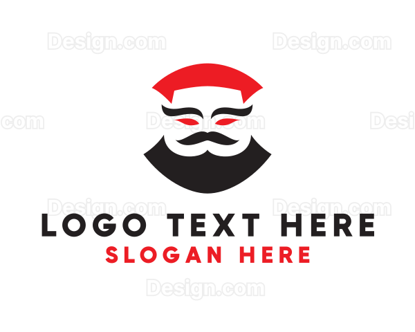 Bearded Man Head Logo