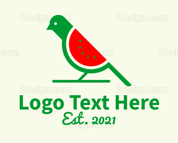 Bird Dove Watermelon Logo