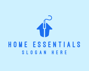 Blue Home Click logo design