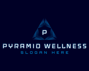 Pyramid AI Triangle logo design