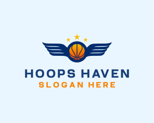 Basketball Varsity Wings logo design