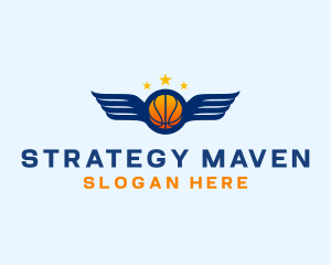 Basketball Varsity Wings logo design