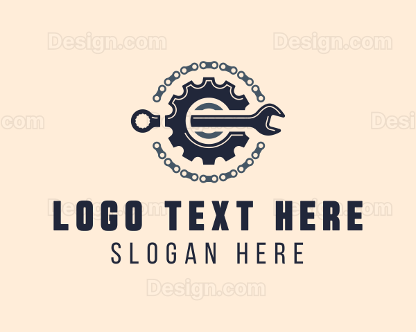 Wrench Gear Chain Mechanic Logo