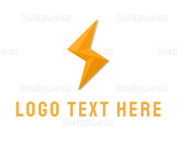 Geometric Lightning Bolt Logo