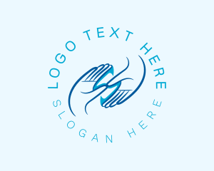 Blue Hand Letter S logo