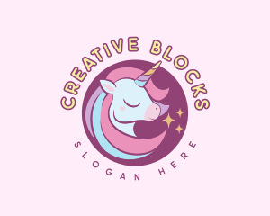 Cute Unicorn Toy logo design