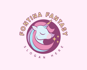 Cute Unicorn Toy logo design