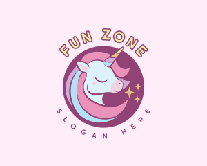 Cute Unicorn Toy logo design