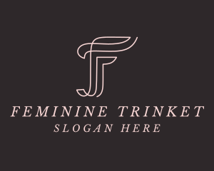 Feminine Boutique Letter F logo design