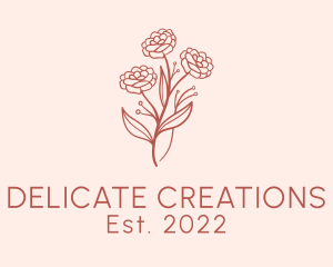 Botanical Flower Arrangement logo design