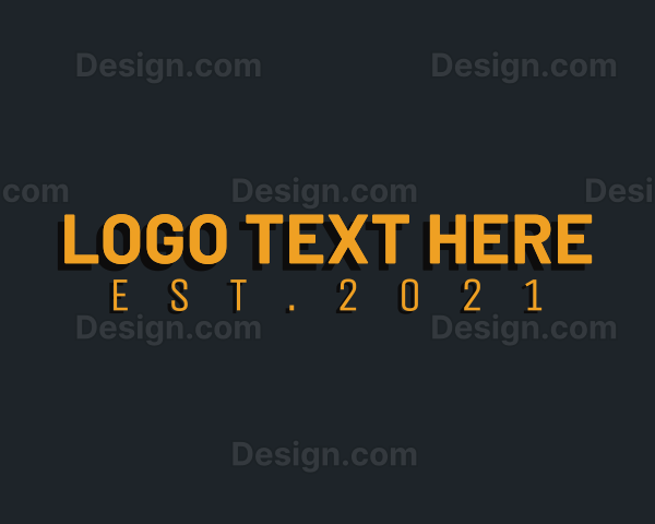 Generic Yellow Text Wordmark Logo