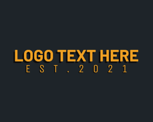 Generic Yellow Text Wordmark  logo
